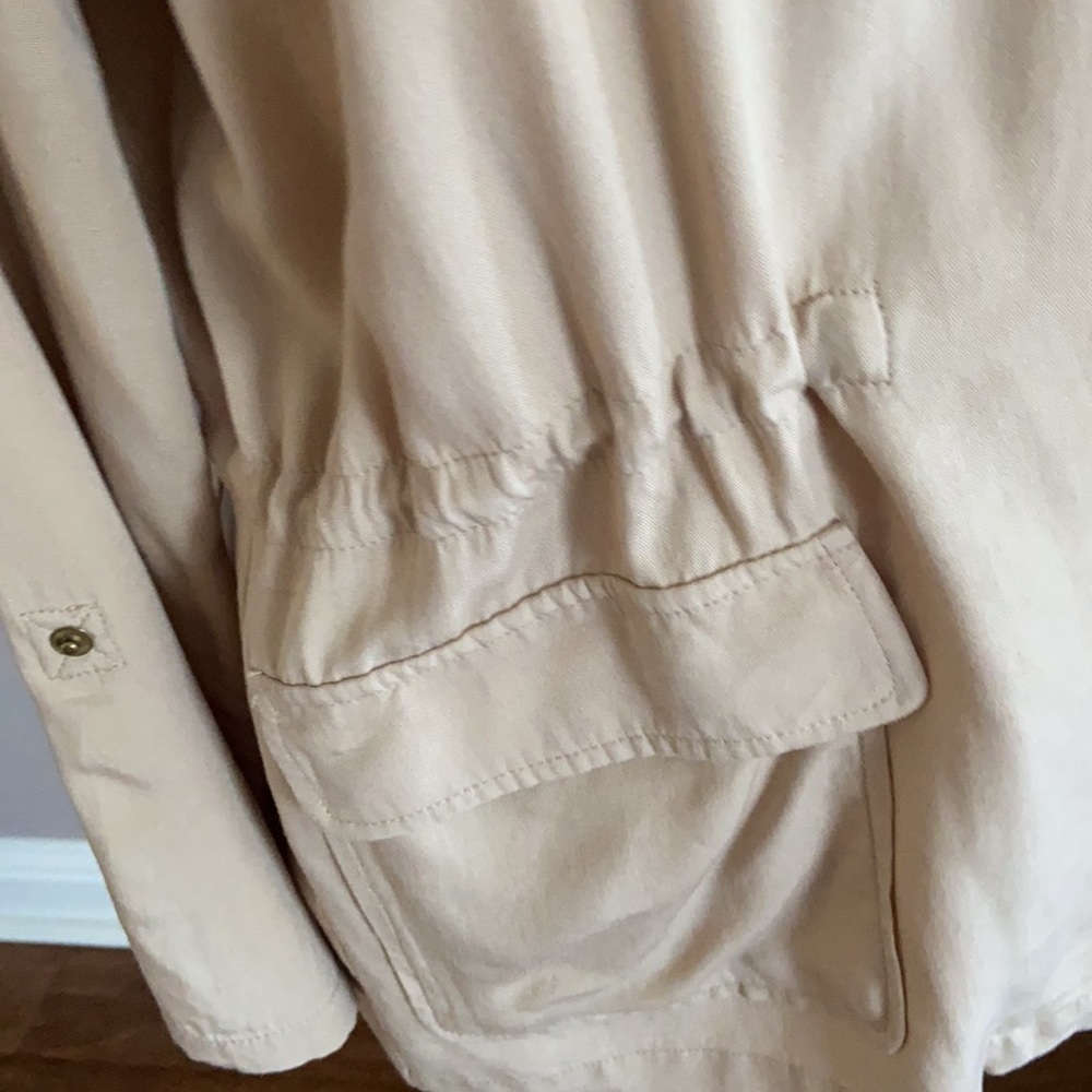 Zara Basic Beige Lightweight Jacket, Large - image 5